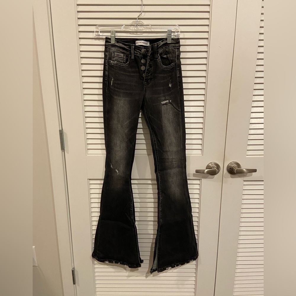 Faded Black Bootcut Jeans